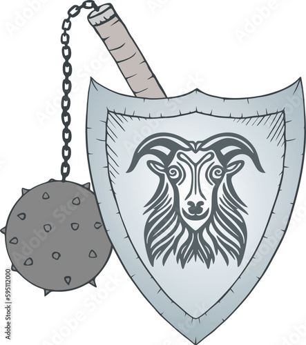 Medieval shield illustration