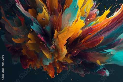 A colorful painting. Generative AI