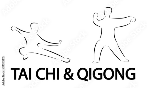 Tai Chi and Qigong Day World, vector art illustration.