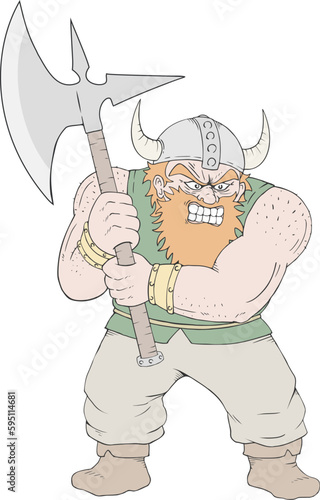 Medieval dwarf illustration