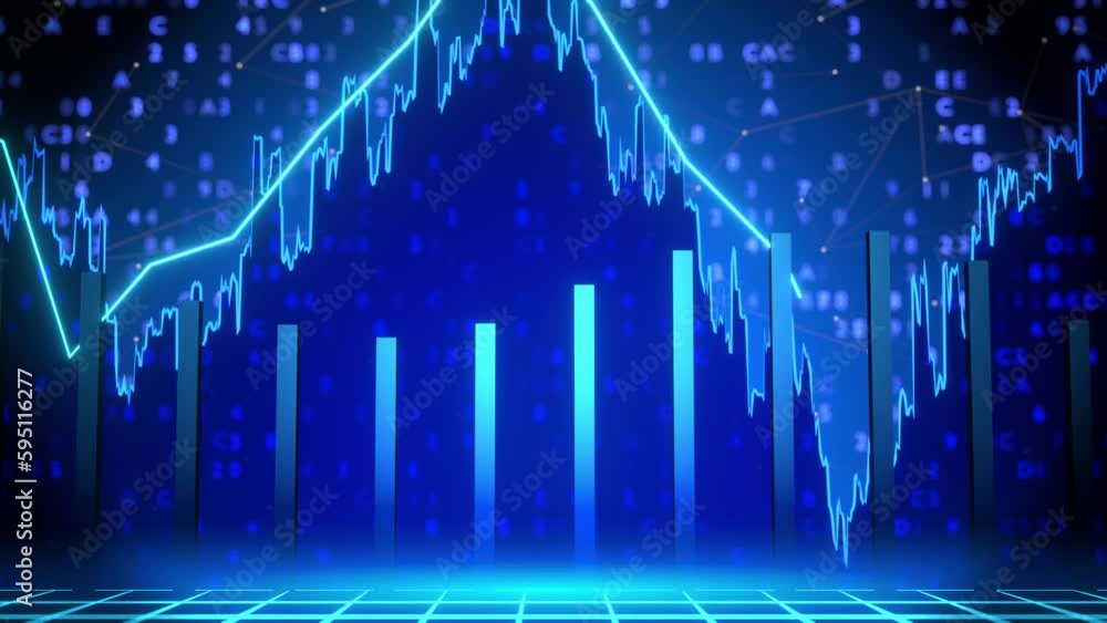 Abstract stock market finance graphs with motion graph, chart bars and financial information. Global business analysis concept with trade statistics. Seamless animation of chart movement. Abstract stock market finance graphs with motion graph, chart bars and financial information. Global business analysis concept with trade statistics. Seamless animation of chart movement.