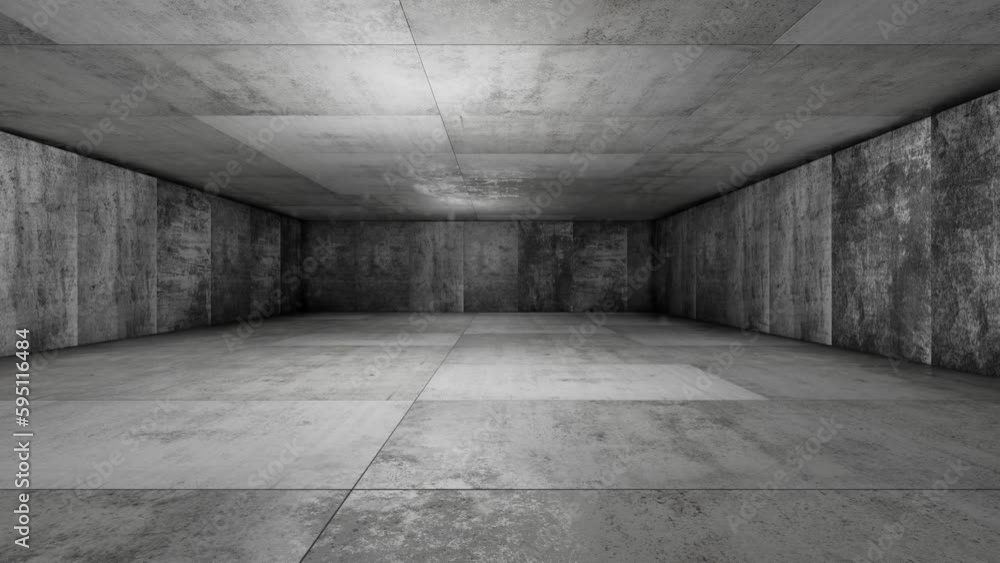 Camera movement from a concrete wall along a concrete corridor. Camera movement backwards from a concrete wall. Camera movement from a concrete wall along a concrete corridor. Camera movement backwards from a concrete wall.