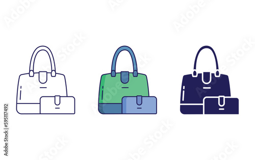 Handbag vector icon