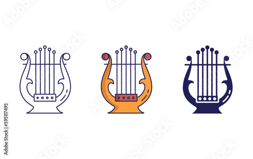 Harp vector icon