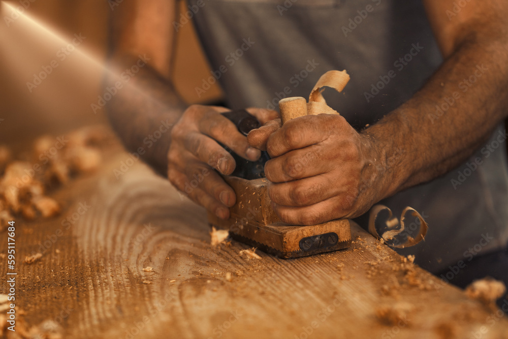 Traditional carpenter Symbolic and strenuous process