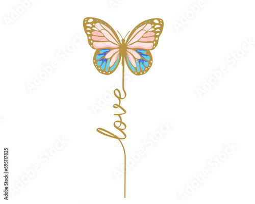 ove vector butterfly Evil eyes icon set, various talismans in hand drawn