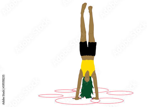 Somersault pushes blood to the brain in a flexible exercise
