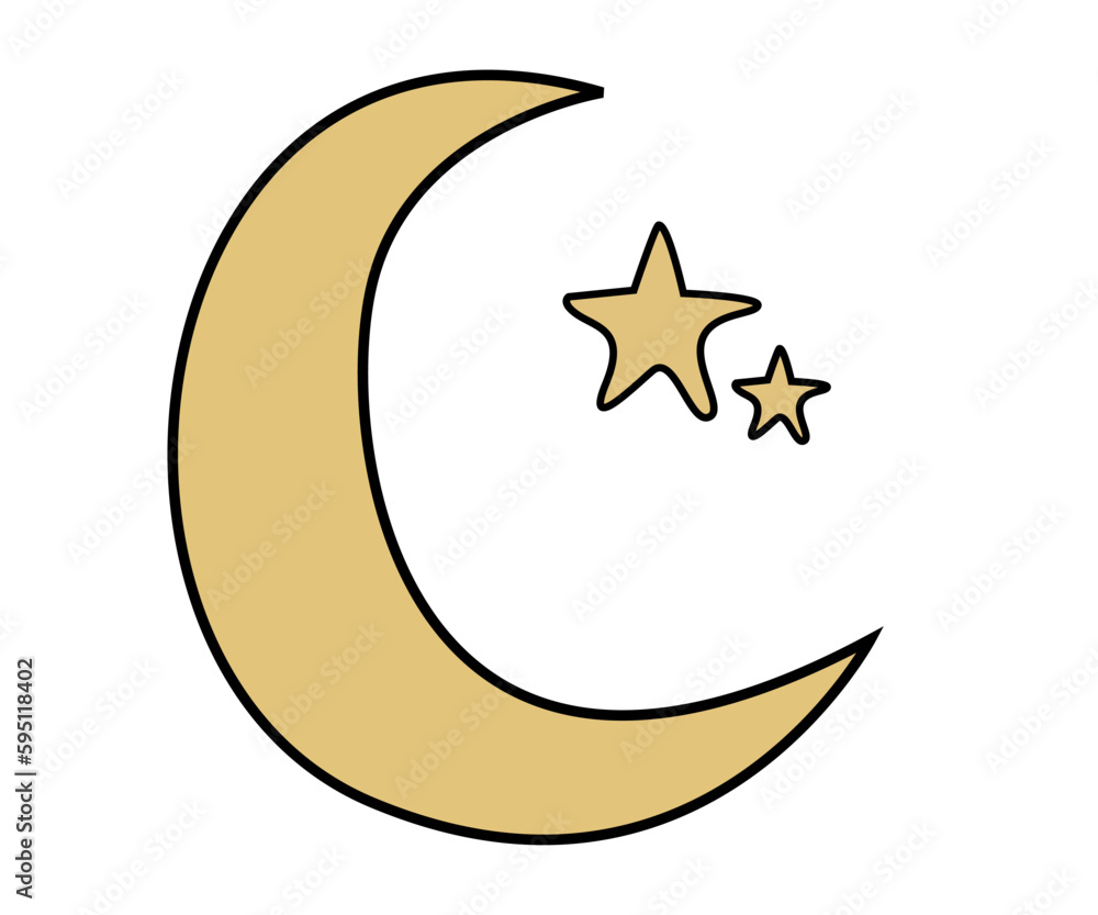 moon star Ramadan pattern seamless night vector moon star Ramadan pattern seamless night vector