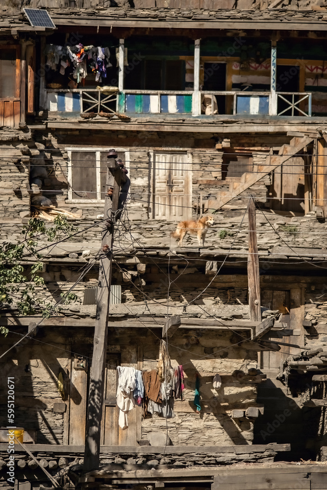 Traditional Kalash wooden house in Kalash valley in Pakistan Traditional Kalash wooden house in Kalash valley in Pakistan