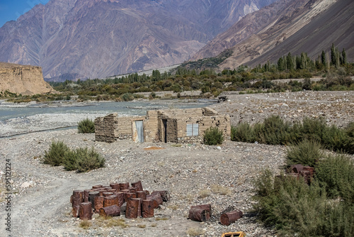 Beautiful scenery of Hunza Valley along Karakoram Highway, Gilgit Baltistan, Pakistan photo