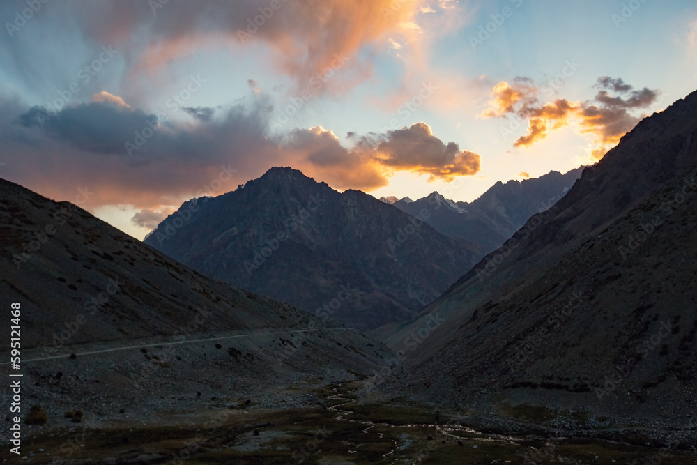 Shandur Pass at sunset located in Ghizer, District of Gilgit Baltistan, Pakistan called 'Roof of the World' Shandur Pass at sunset located in Ghizer, District of Gilgit Baltistan, Pakistan called 'Roof of the World'