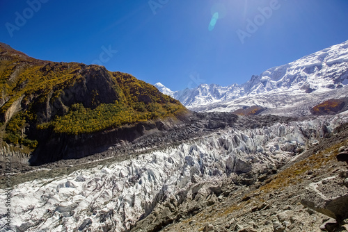 Minapin glacier and Rakaposhi mountain view, Karakoram, Pakistan © Natalia