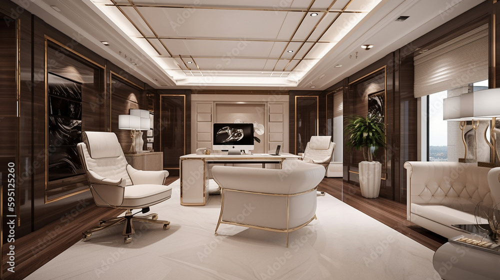 Luxury hotel lobby interior design, Generative ai Stock Illustration ...