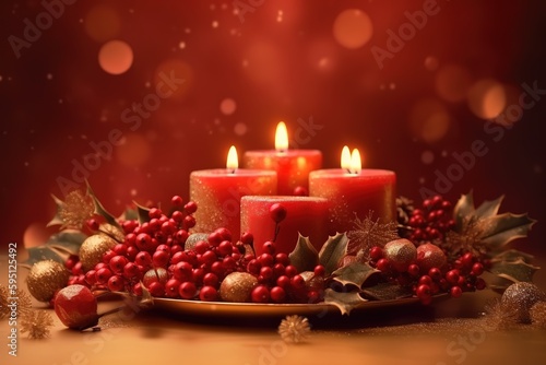 Christmas eve  candles  prayer  generative AI
