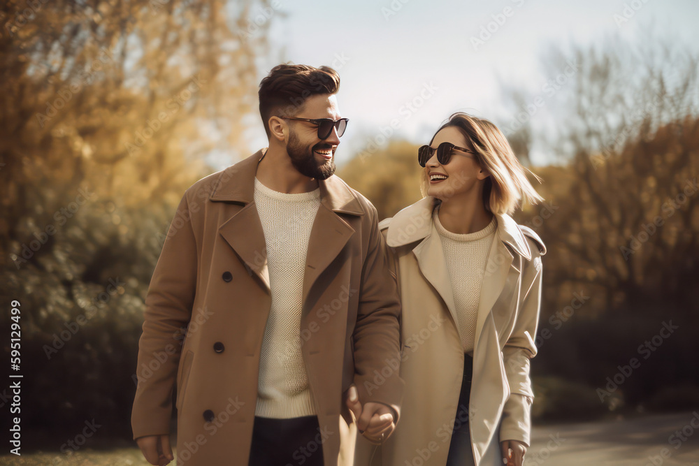 Fototapeta premium Nature's Romance: Love Stories in the Great Outdoors AI generated