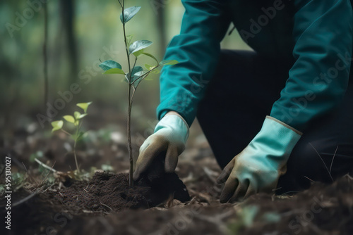 Greening the Planet  The Importance and Benefits of Planting Tree AI Generated