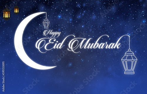 Eid Mubarak greeting card HAPPY EID MUBARAK WITH STAR BACKGROUND HAPPY EID MUBARAK WALLPAPER 