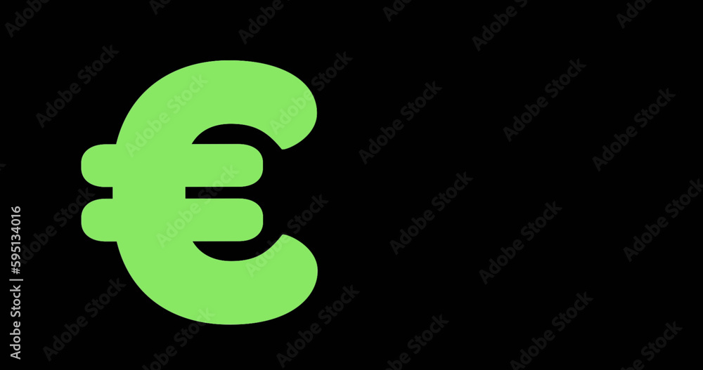 Composition of euro symbol on black background with copy space Composition of euro symbol on black background with copy space