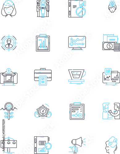 Mtary industry linear icons set. Manufacturing, Production, Assembly, Machining, Engineering, Fabrication, Welding line vector and concept signs. Casting,Forging,Metalworking outline illustrations