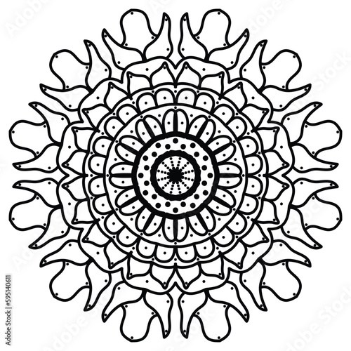 Mandala coloring page. vector mandala eps and image