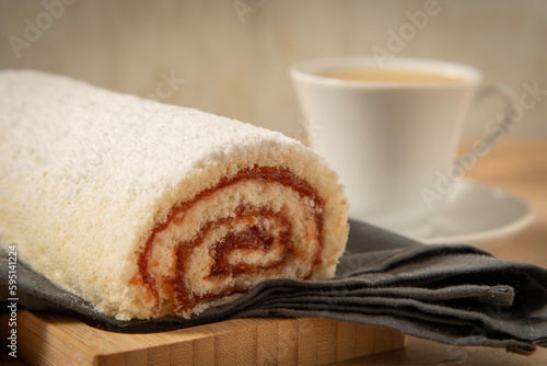 homemade guava roll cake