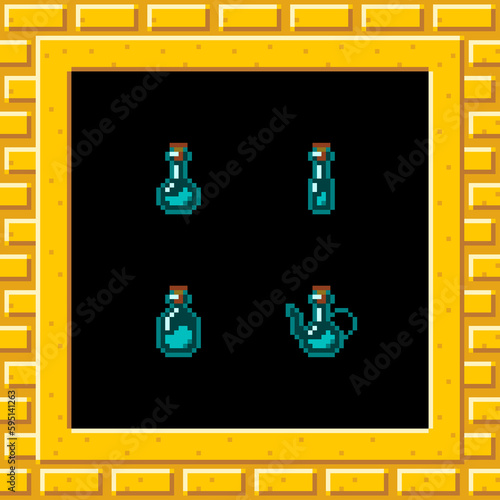 Different test tubes of potions. (ID: 595141263)