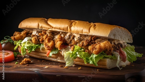Eastern Oyster Po' Boy Sandwich photo