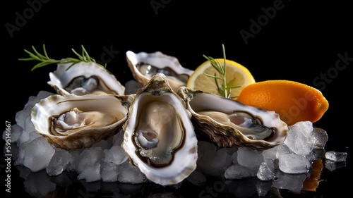 Succulent Eastern Oysters on Ice