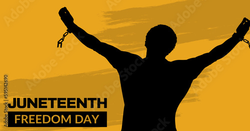 Juneteenth banner. Freedom day
