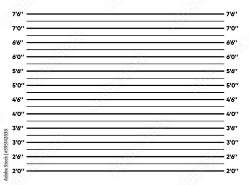 Police lineup mugshot background. Shot Up photo for arrest. Background for photos of the criminal. Mugshot concept. Vector illustration.