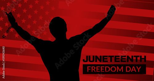 Juneteenth banner. Freedom day