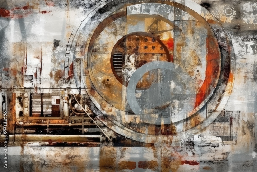 Fototapeta premium circular artwork hanging on a wall. Generative AI