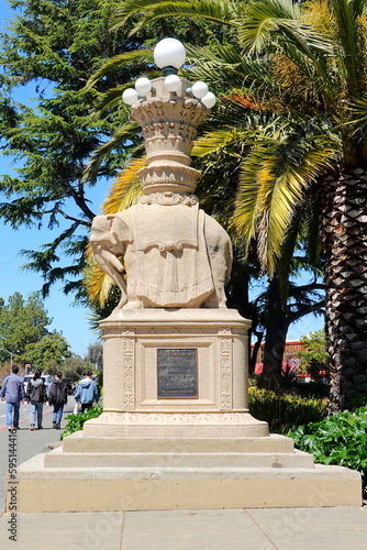Elephant Statue at entry to park