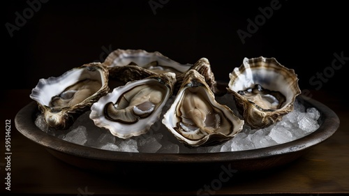 Delicate Olympia Oysters on the Half Shell