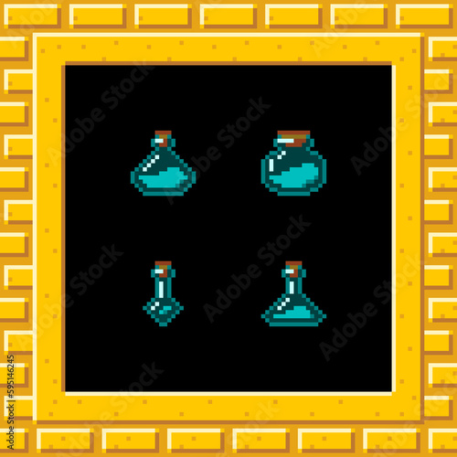 Different test tubes of potions. (ID: 595146245)