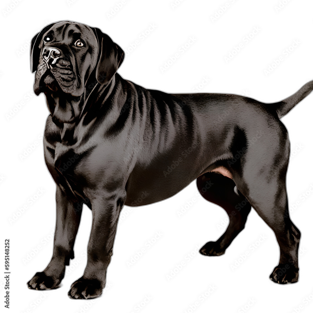 An illustration dog(Cane Corso)