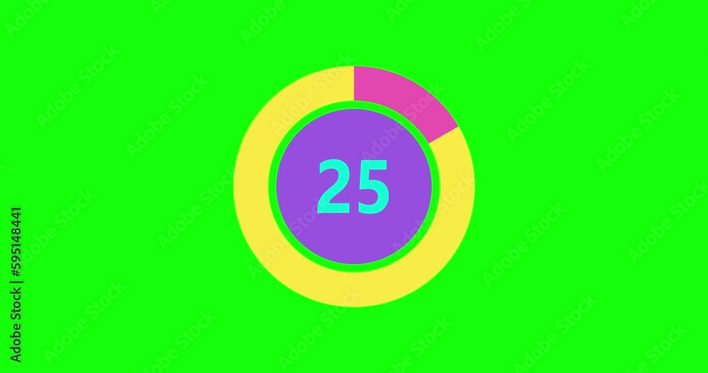 Countdown timer from 30 to 0 seconds realtime. Modern flat design of countdown animation on green background. 4K resolution. Countdown timer from 30 to 0 seconds realtime. Modern flat design of countdown animation on green background. 4K resolution.