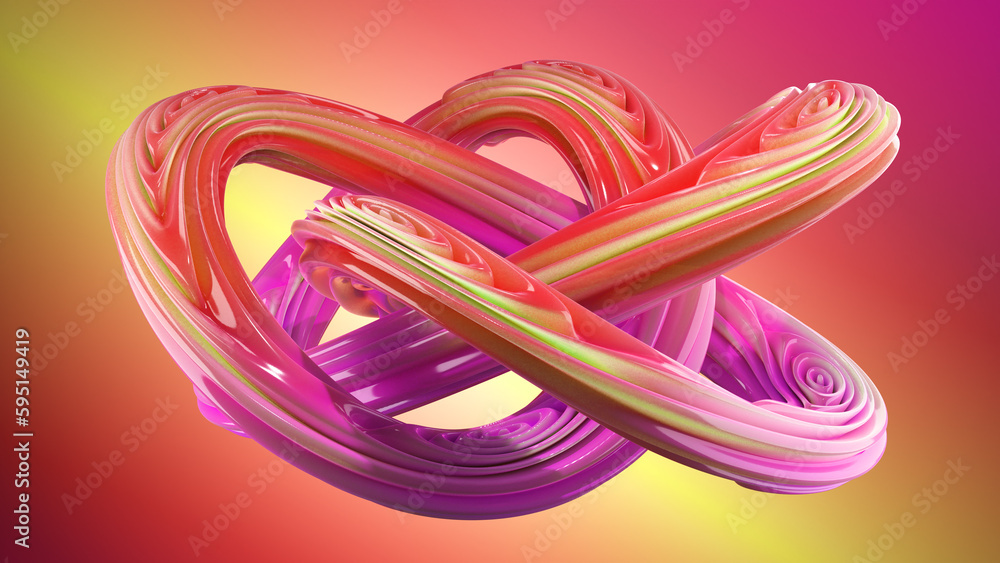 colorful abstract pattern. 3d rendering
