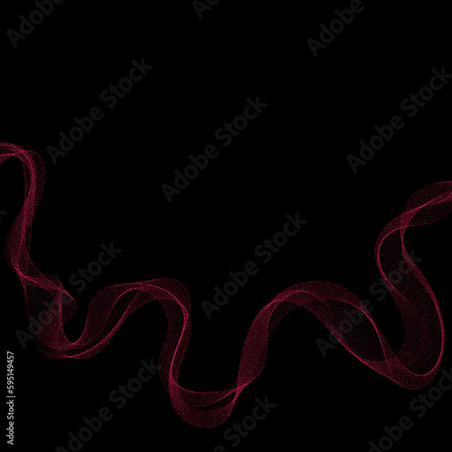 Red vector wave with glitter. Vector background. eps 10