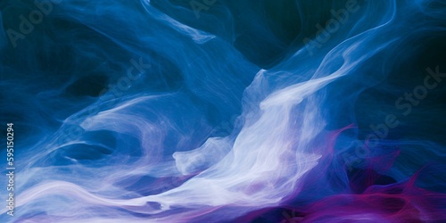 A blue and purple smoke in an air mass photo