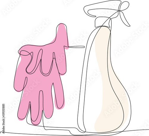 Home cleaning service landing page design concept, illustration of janitors with cleaning tools. Vector illustration