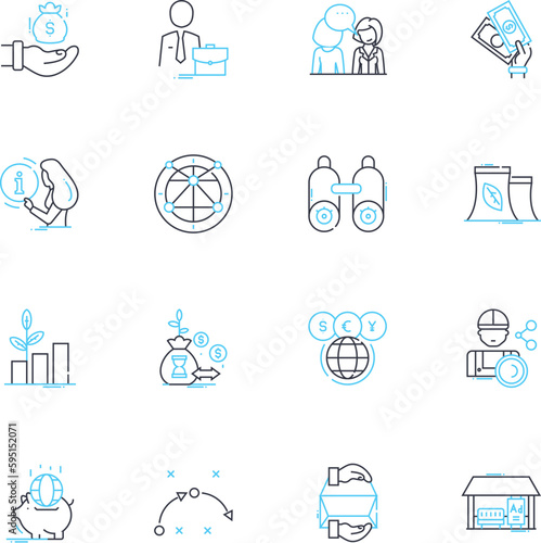 E-currency linear icons set. Bitcoin, Cryptocurrency, Blockchain, Ethereum, Wallet, Digital, Currency line vector and concept signs. Mining,Altcoins,Trading outline illustrations