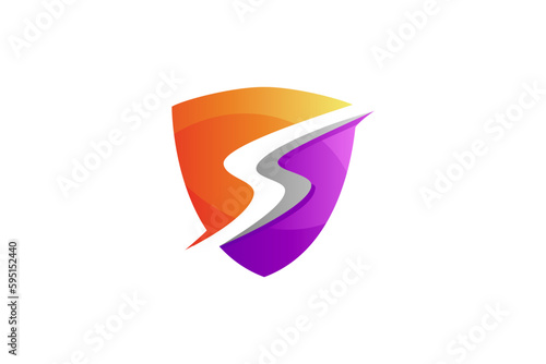 shield and lightning 3D logo design Free Download shield and lightning 3D logo design - GFXLoad