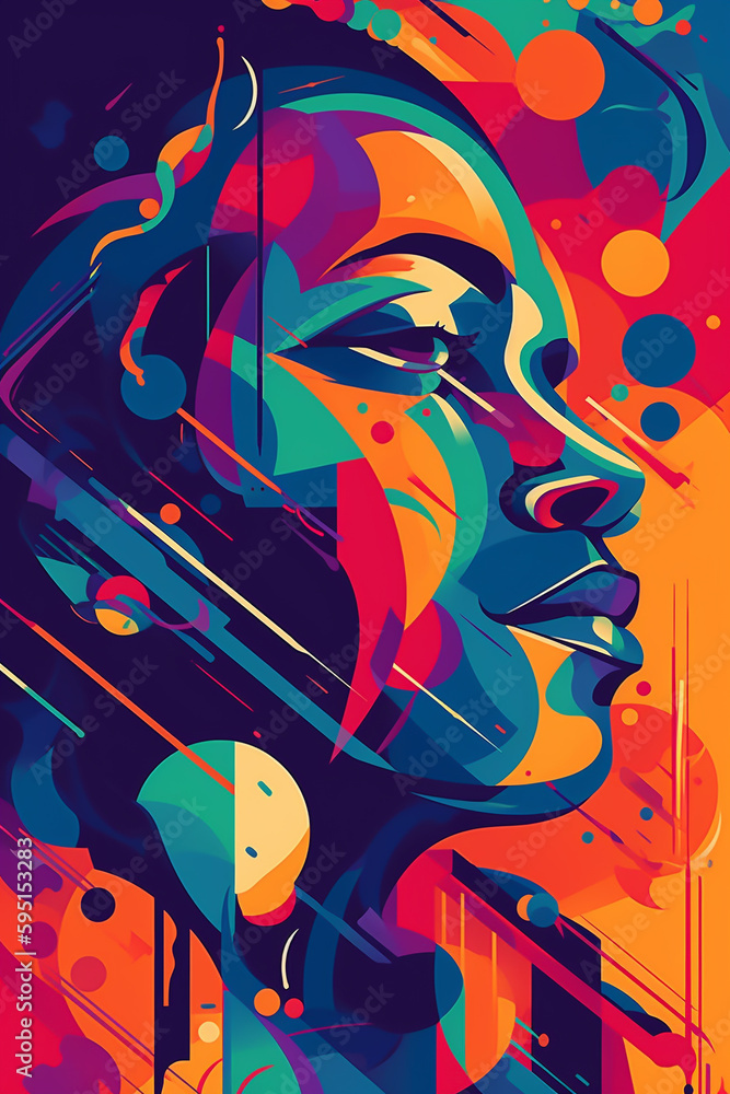 Fototapeta premium Abstract Jazz Music Illustration & Concept