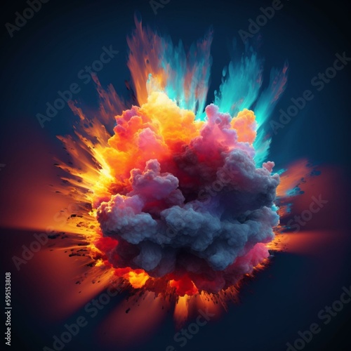 explosion full of color