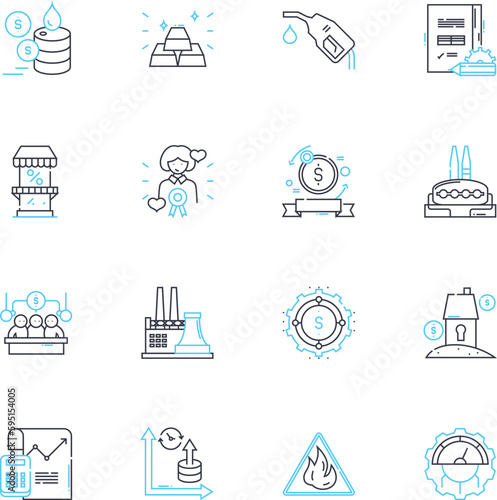 Sociology linear icons set. Culture, Institutions, Diversity, Equality, Norms, Identity, Socialization line vector and concept signs. Stratification,Class,Race outline illustrations photo