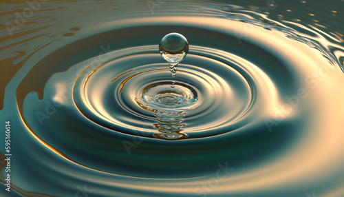 A Water Drop AI Generative Image