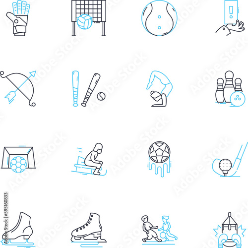 Relaxation linear icons set. Serenity, Tranquility, Bliss, Calmness, Rejuvenation, Peacefulness, Clarity line vector and concept signs. Harmony,Comfort,Ease outline illustrations