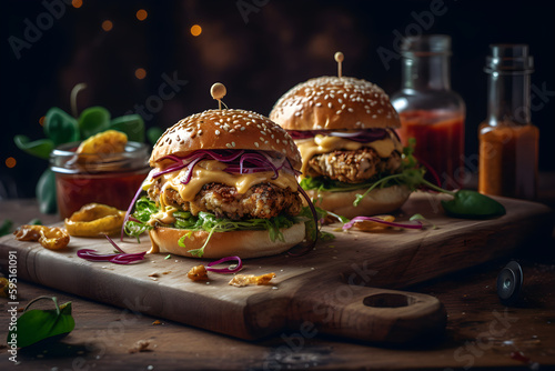Juicy Delicious Chicken Burger 