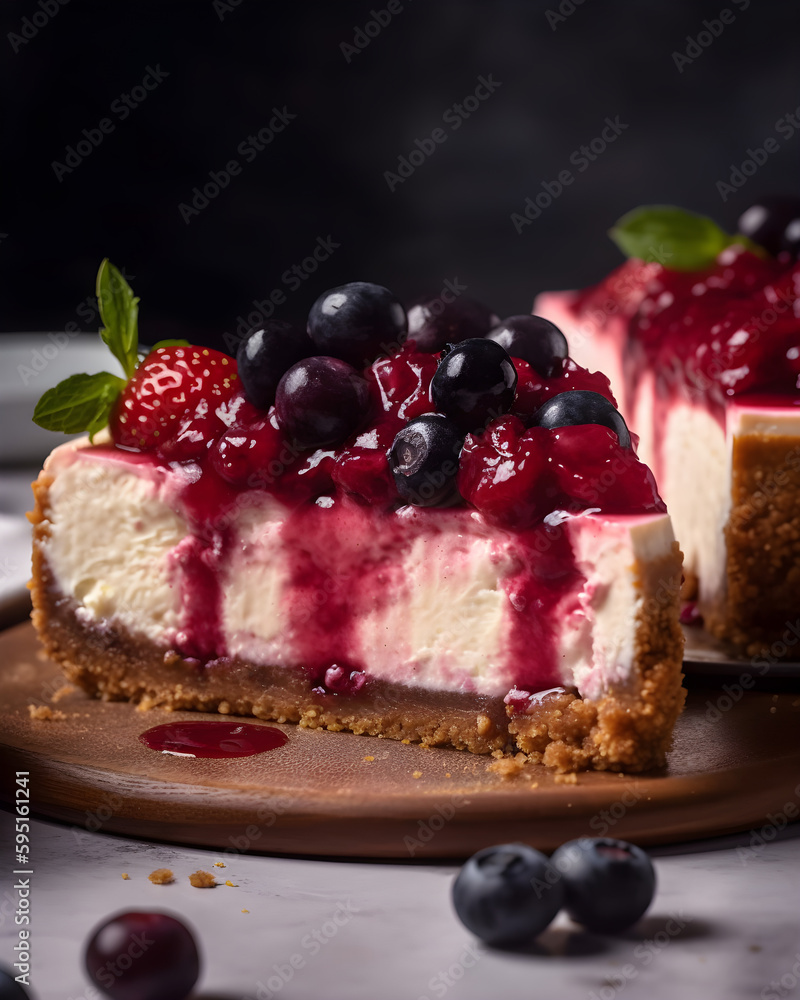 Blueberry Cheese Cake AI Generated Blueberry Cheese Cake AI Generated